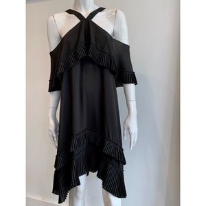 DELFI Cold-Shoulder Black Short Dress Size S